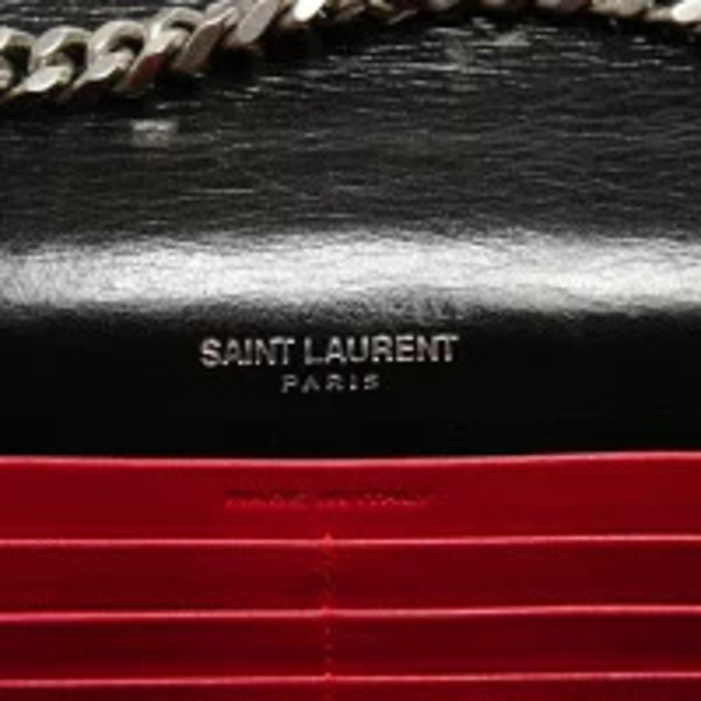 Yves Saint Laurent Kate Leather Chain Wallet Shoulder Bag Black - Picture 8 of 11